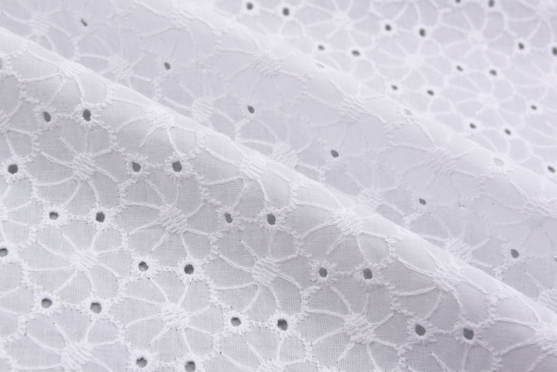 Cotton Eyelet Fabric, Delicate Flower Fabric by the Yard, off White Eyelet  Lace Fabric, Eyelet Skirts Fabric -  Canada