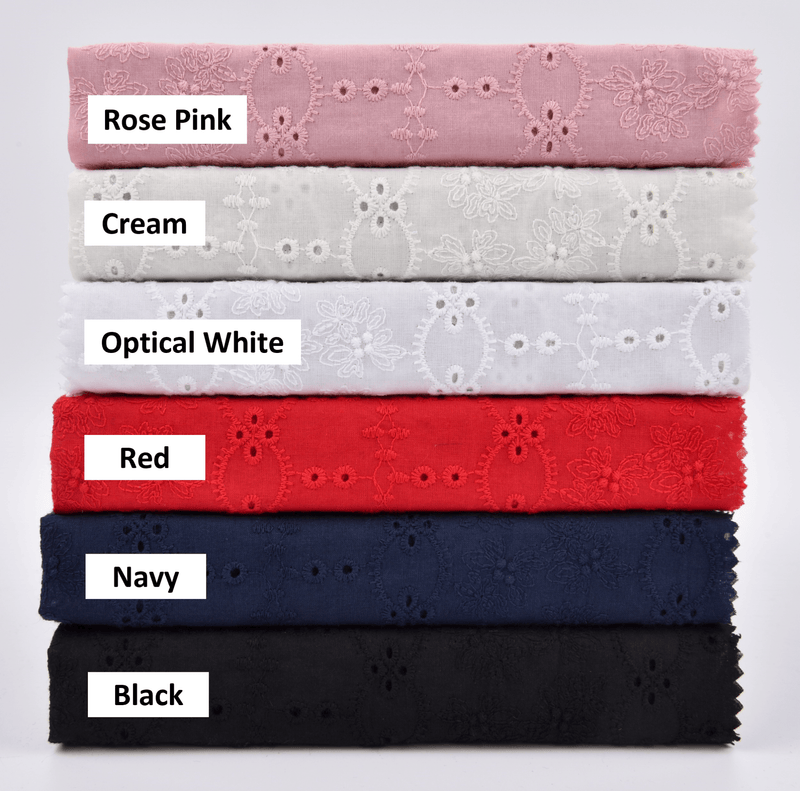 Navy eyelet fabric 2025