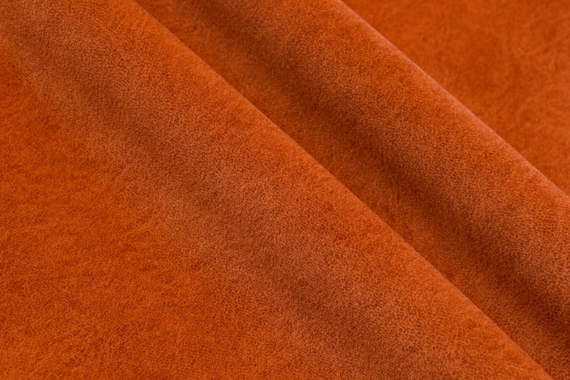 Embossed Faux Velvet Upholstery Fabric GK-6577/22 - G.k Fashion Fabrics Rust - 6 / Price per Half Yard