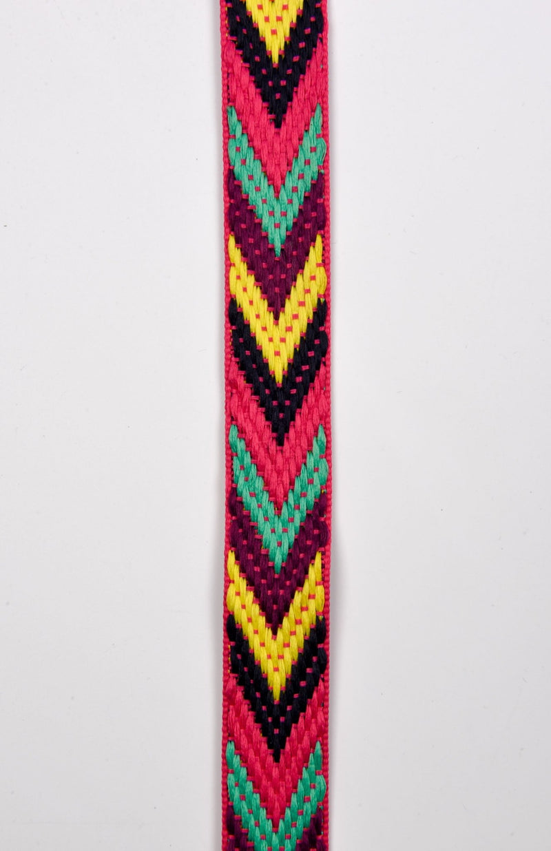 Ethnic Missoni Jacquard Webbing 25mm - G.k Fashion Fabrics Color 1 / 5 Yards Pack