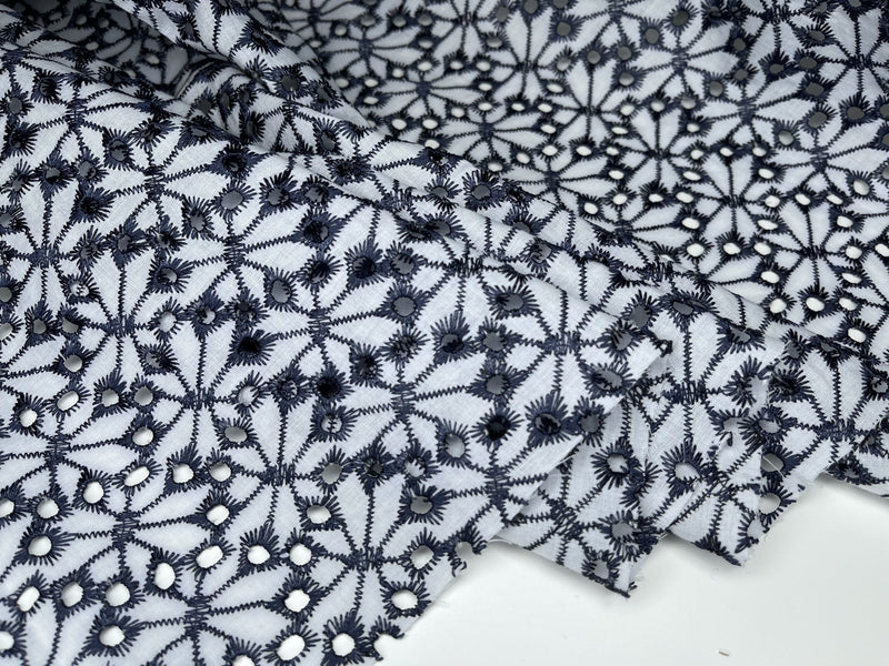 Eyelet cotton embroidered fabric - G.k Fashion Fabrics