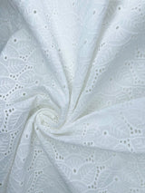 Eyelet Embroidery Flower Fabric - G.k Fashion Fabrics