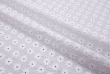 Eyelet Embroidery Natural and White Fabric - S1004 - G.k Fashion Fabrics