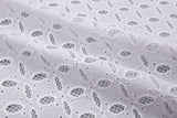 Eyelet Embroidery Natural and White Fabric - S1004 - G.k Fashion Fabrics