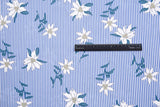 Floral Stripes - Washed 100% Cotton Poplin - 3098 - G.k Fashion Fabrics cotton poplin