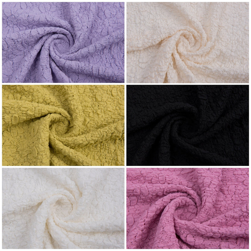 Flower Design 100% Cotton Gauze Lace Fabric - G.k Fashion Fabrics Lace fabric