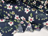 flowers and leaves - Washed 100% Cotton Poplin Reactive Print -8007 - G.k Fashion Fabrics cotton poplin
