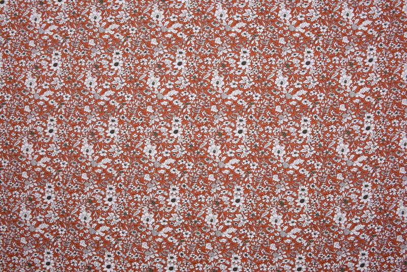 Forest Berries Bloom Print - Washed 100% Cotton Poplin - 3136 - G.k Fashion Fabrics cotton poplin