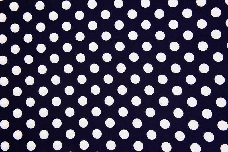 Four way Stretch Chiffon Big Polka Dots Printed - G.k Fashion Fabrics
