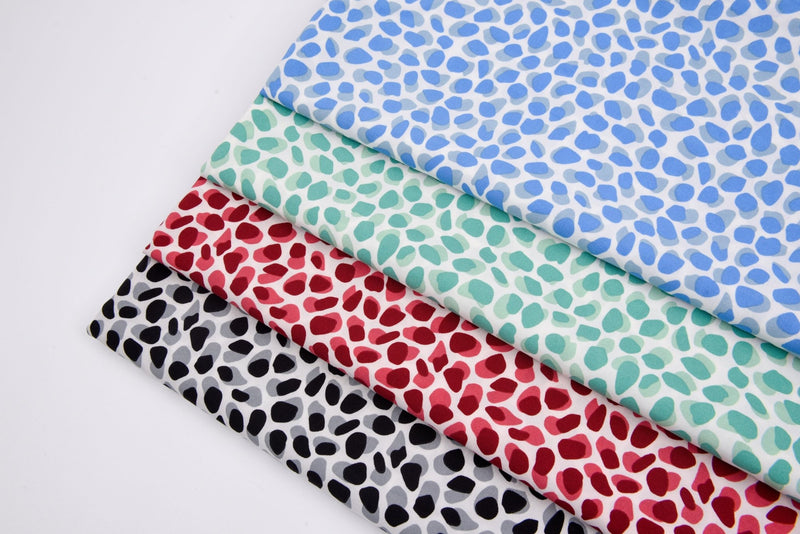 Four way Stretch Chiffon Dots & Dashes Printed - G.k Fashion Fabrics