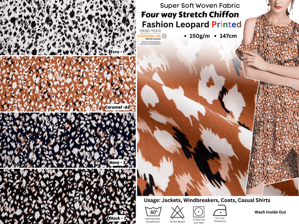 Leopard chiffon online fabric