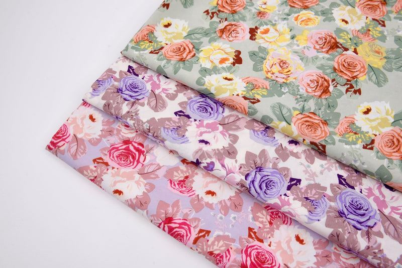 Four way Stretch Chiffon Wild Flowers Printed - G.k Fashion Fabrics