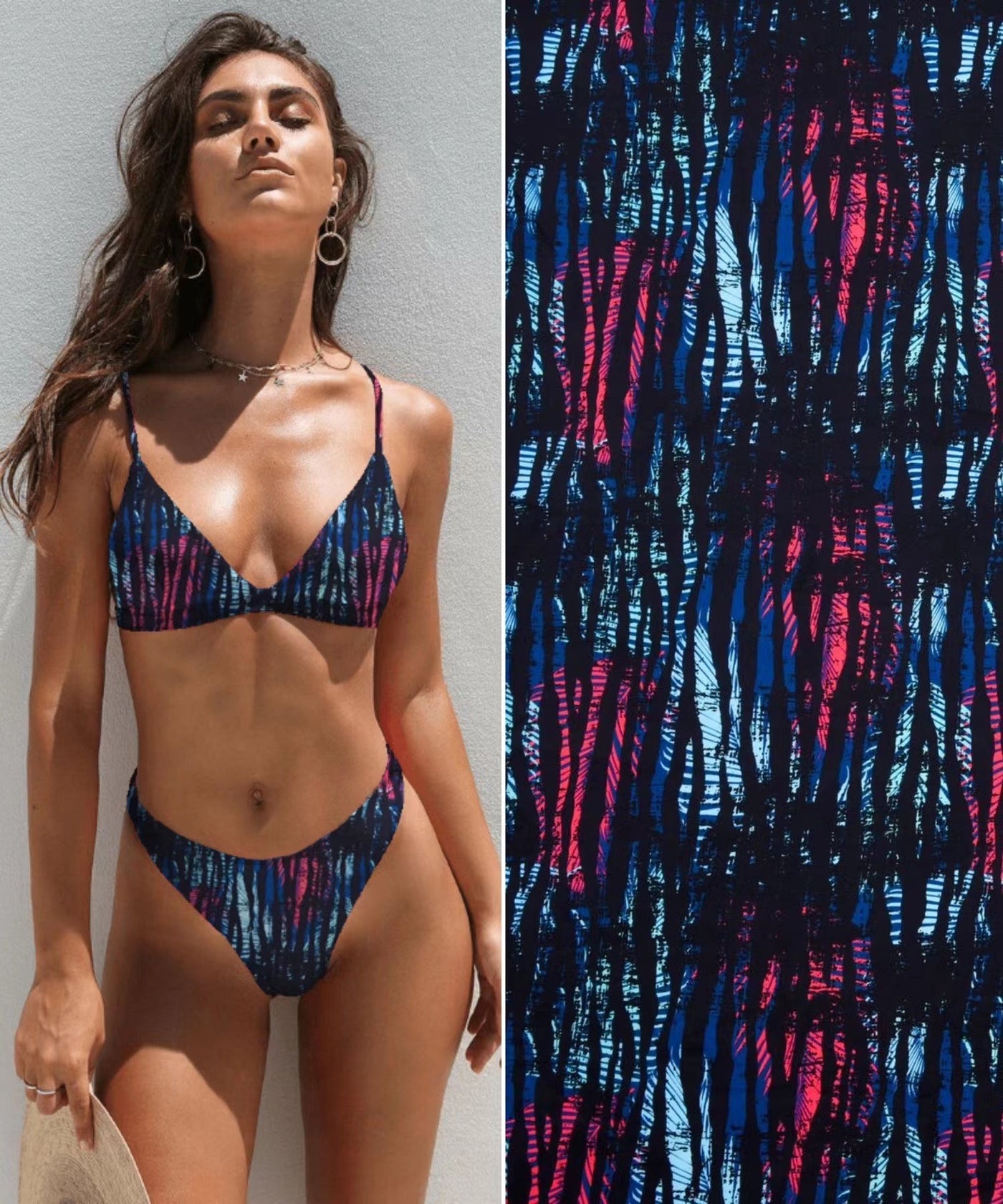 funky-striped-print-nylon-