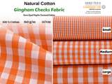 Gingham Checks Washed Cotton Fabric - GK 6599 - G.k Fashion Fabrics