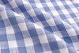 Gingham Checks Washed Viscose Linen Fabric - GK 6600 - G.k Fashion Fabrics
