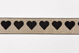 Heart Pattern Elastic Lurex Strap Band - 40mm / 2 Yards Pack - G.k Fashion Fabrics