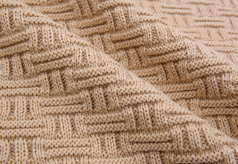 Heavy Crochet Chunky Cable Sweater Knits - 19353 - G.k Fashion Fabrics Beige - 090 / Price per Half Yard