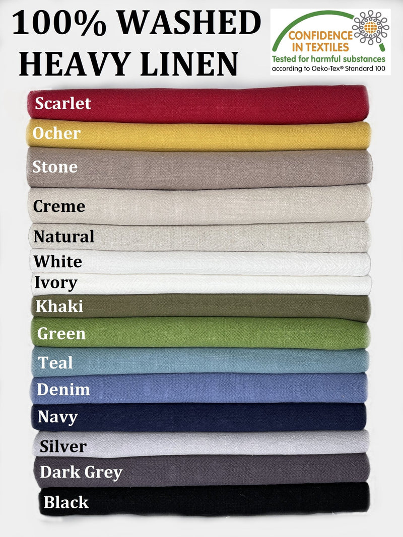 Pure Linen Fabric, Very Heavy Weight, Undyed, Prewashed. 280 Gsm
