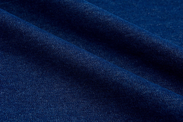 100% Cotton Heavy Washed Denim Without Spandex Fabric - G.k Fashion Fabrics Medium Indigo Blue / Price per Half Yard denim