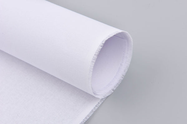 Iron on Fusible Single side White Cotton Interfacing fabric. Hard Finishing - G.k Fashion Fabrics Suiting Fabric
