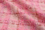 Italian Tweed Fabric , Coat Fabric - 6193 - G.k Fashion Fabrics Pink- 001 / Price per Half Yard