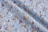 Jersey Spandex Rib Digital Leopard Print - 5074 - G.k Fashion Fabrics Old Blue- 401 / Price per Half Yard fabric