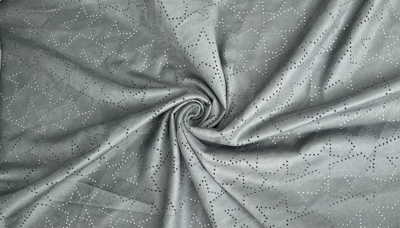 Laser cut Deep Grey Color Suede Fabric – G.k Fashion Fabrics