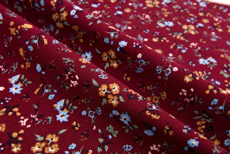 Linen Cotton Blend Classic floral Print - Design -10 - G.k Fashion Fabrics