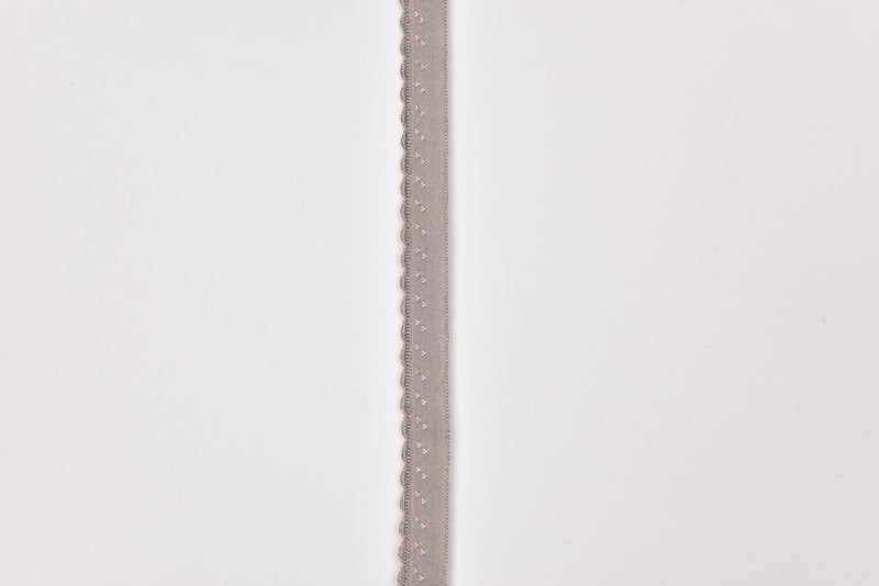Lingerie Elastic Strap / Picot & Scallop Edging - G.k Fashion Fabrics Grey