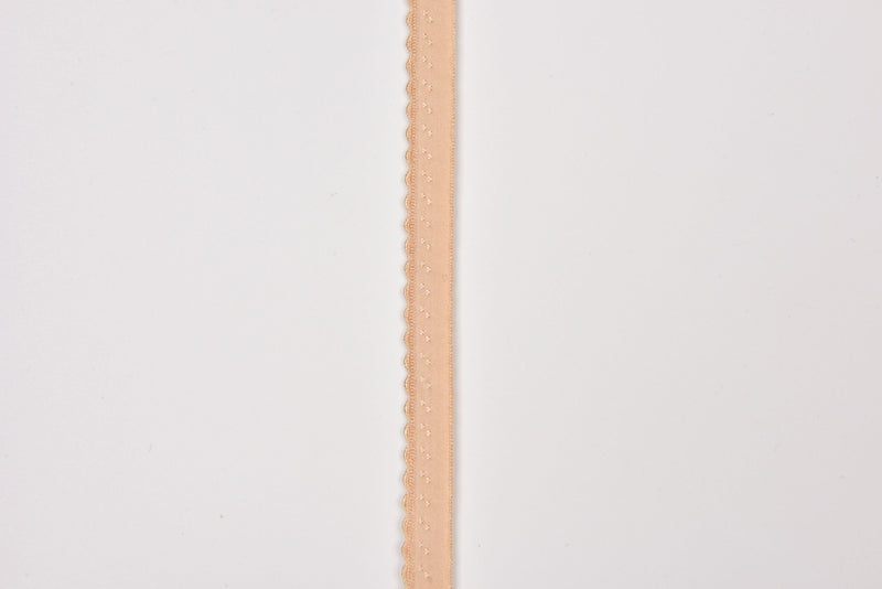 Lingerie Elastic Strap / Picot & Scallop Edging - G.k Fashion Fabrics Nude