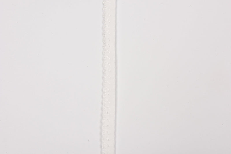 Lingerie Elastic Strap / Picot & Scallop Edging - G.k Fashion Fabrics Optical White