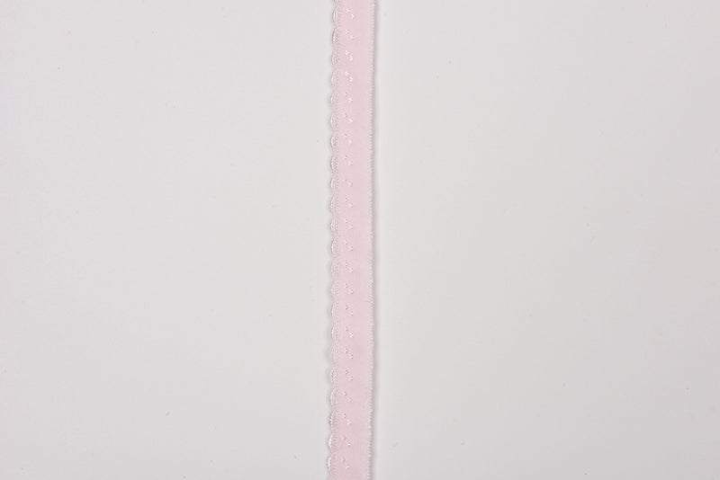 Lingerie Elastic Strap / Picot & Scallop Edging - G.k Fashion Fabrics Soft Pink