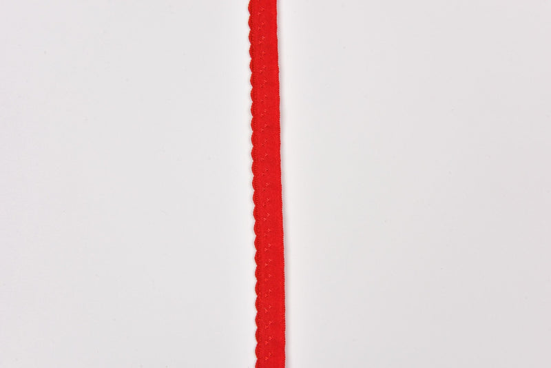 Lingerie Elastic Strap / Picot & Scallop Edging - G.k Fashion Fabrics Red