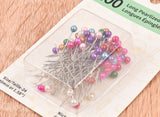Long Pearlized Pins 100 pack - G.k Fashion Fabrics Pins