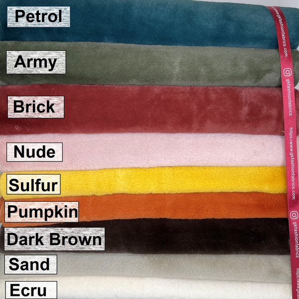 Luxury Thick Bonded Faux Suede Fabric - 9385