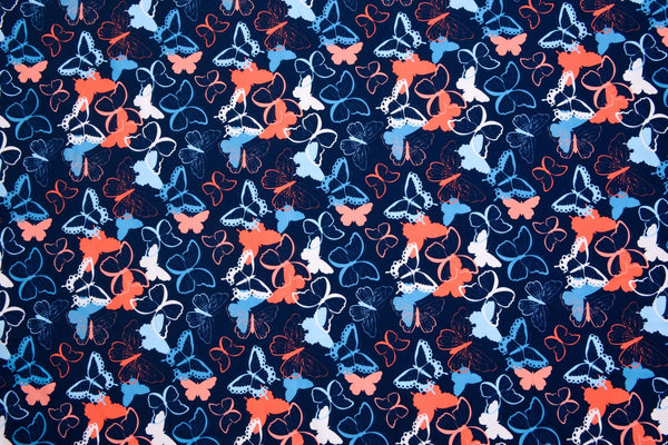 Magic Butterfly Print Nylon Swimwear Fabric - WHY567B - G.k Fashion Fabrics swimwear