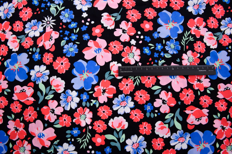 Turquoise Grey Leaves Print Nylon Swimwear Fabric - WJH1253A – G.k