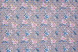 Minky Dots Fleece Flower Digital Print Fabric - 6026 - G.k Fashion Fabrics Taupe -1453 / Price per Half Yard minky