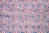 Minky Dots Fleece Flower Digital Print Fabric - 6026 - G.k Fashion Fabrics Old Rose - 1611 / Price per Half Yard minky