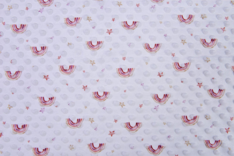 Minky Dots Fleece Rainbow Digital Print Fabric - 6025 - G.k Fashion Fabrics
