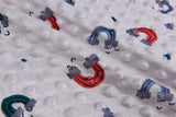 Minky Dots Fleece Rainbow Print Fabric - S1055 - G.k Fashion Fabrics minky