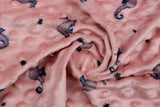 Minky Dots Fleece Seahorses Print Fabric - S1055 - G.k Fashion Fabrics minky