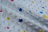 Minky Dots Fleece Star Print Fabric - S1055 - G.k Fashion Fabrics minky