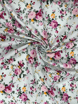 Modern fashionable floral - Washed Cotton Reactive Print -9293 - G.k Fashion Fabrics cotton poplin