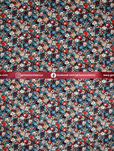 Multi-color floral- Washed 100% Cotton Poplin Reactive Print - 8025 - G.k Fashion Fabrics cotton poplin