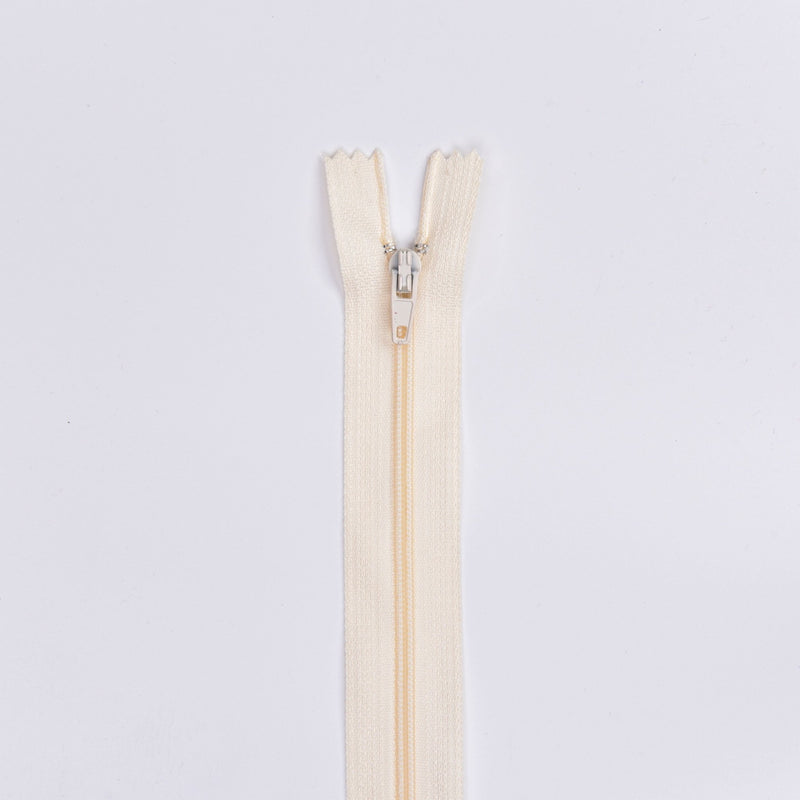Multi Purpose Zippers 20 cm Close End - G.k Fashion Fabrics Cream / 8 inches (20cm) Zippers