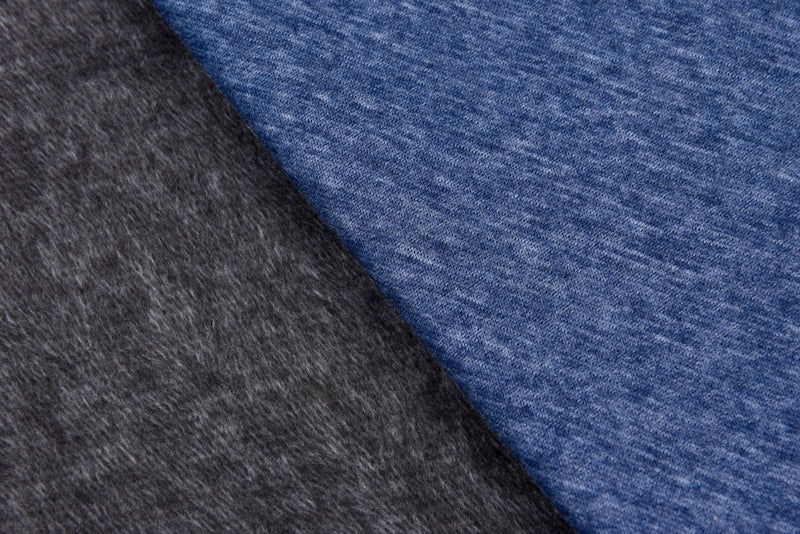 Heather Grey Polyester Fleece Sweatshirt Fabric - Fabric by the Yard