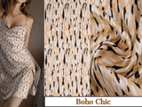 New Original 100% Silk Print Stretch Silk Fabric, 19 Momme Mulberry Silk Fabric.100% CRUELTY-FREE SILK Fashion Apparel width 48 inch - G.k Fashion Fabrics Boho Chic / Price per Half Yard Silk