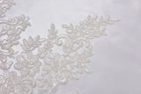 Nylon Mesh Bridal Wear Embroidery Fabric - GK- 6606/22 - G.k Fashion Fabrics
