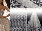 Nylon Tulle Bridal Wear 3d Embroidery Fabric - G.k Fashion Fabrics